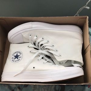 Converse Chuck Taylor 2s White High Tops